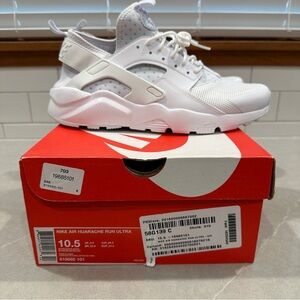 Nike Air Huarache Run Ultra – Men’s Size 10.5 – Rare Triple White New!